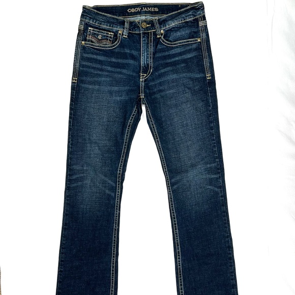 Cody James Men’s Dark Wash Boot Cut Jeans Stretch 33x36 - Picture 1 of 16